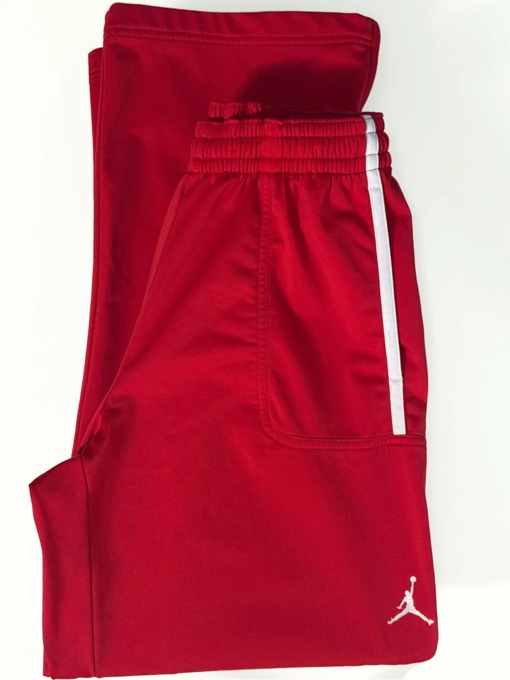 Jordan Jumpman Warm Up Pants Red White Ankle Zip Basketball Size L